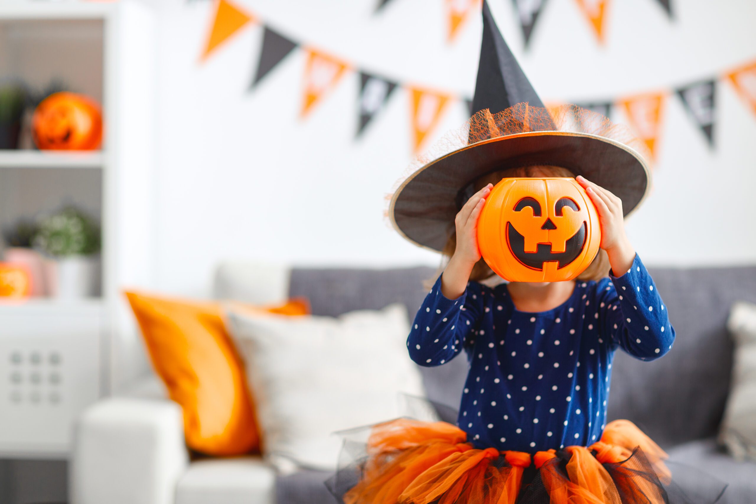 girl celebrating halloween