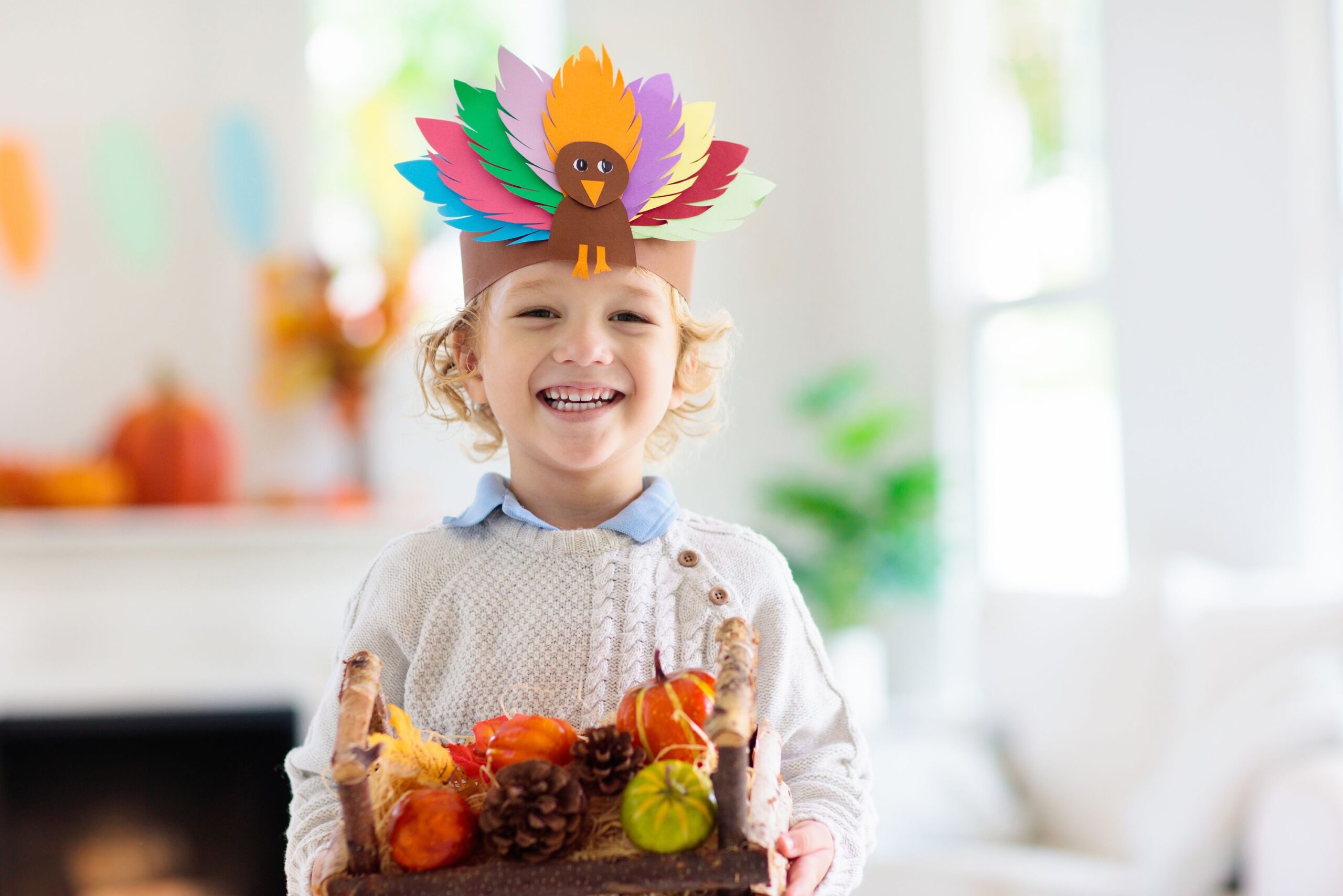 boy celebrating thanksgiving